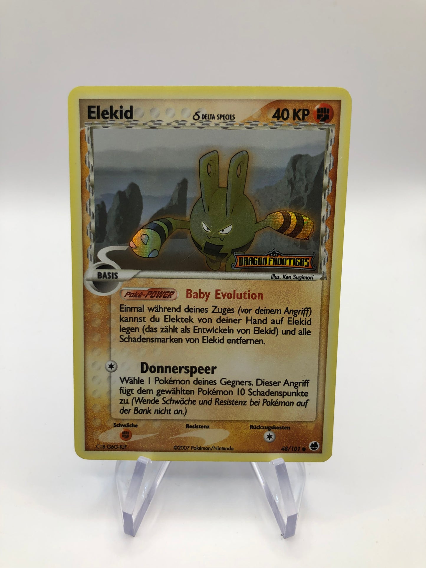 Pokemon Karte Revers Stamp Elekid 48/101 Deutsch