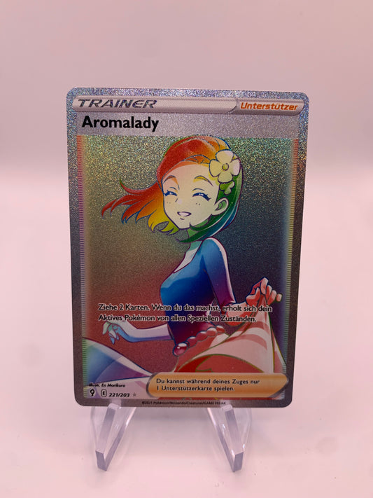 Pokemon Karte Trainer Rainbow Aromalady 221/203 Deutsch