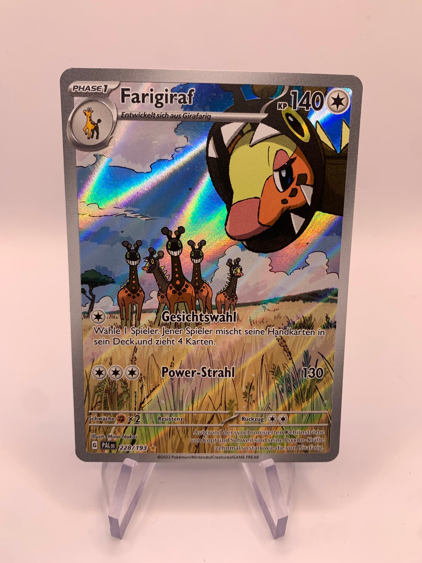 Pokemon Karte Art-Rare Farigiraf 228/193 Deutsch