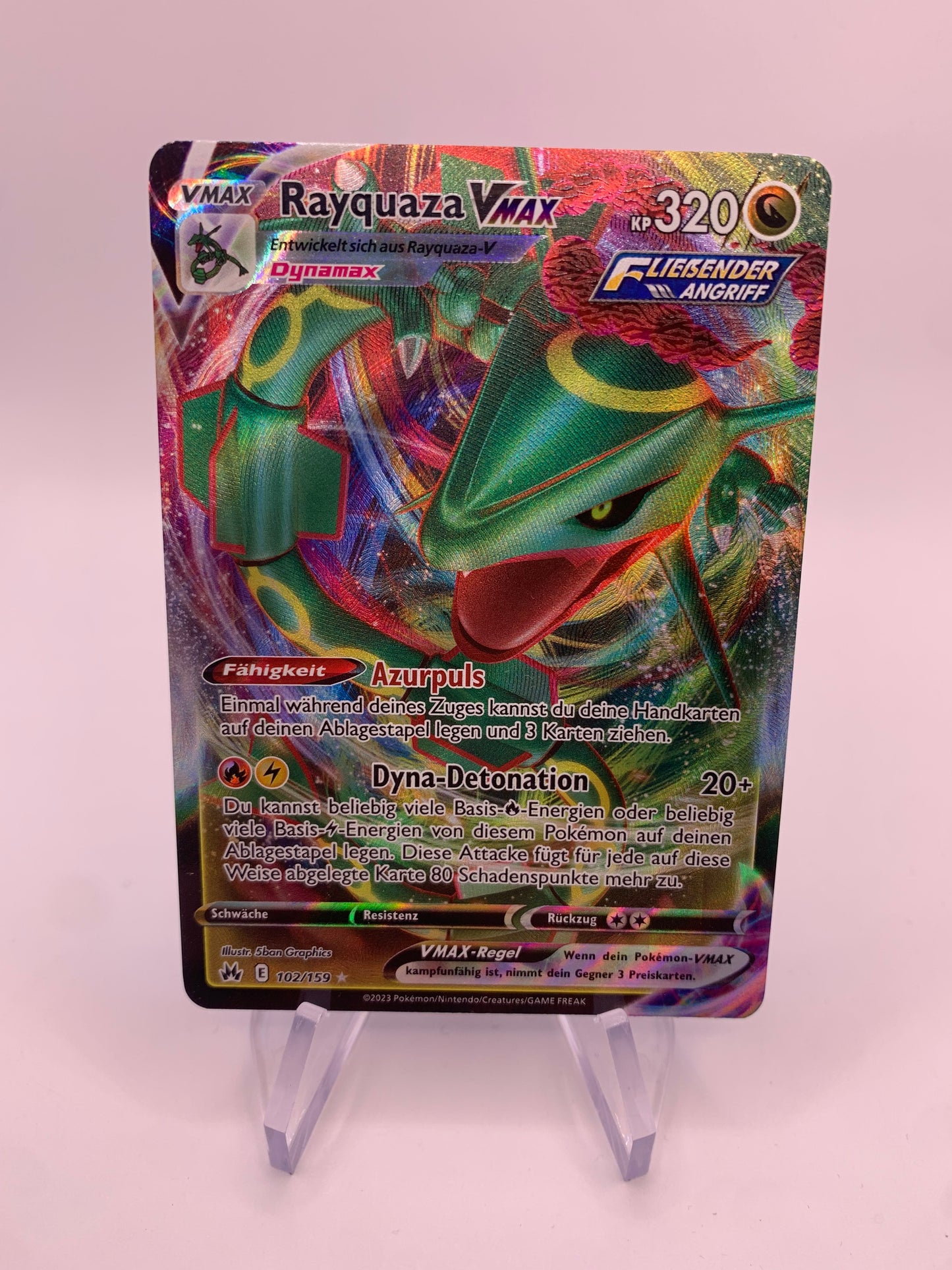 Pokemon Card Vmax Rayquaza 102/159 German