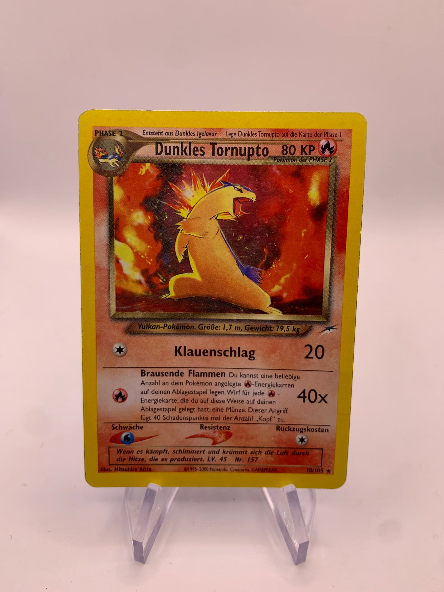Pokemon Karte Holo Neo Destiny Dunkles Tornupto 10/105 Deutsch
