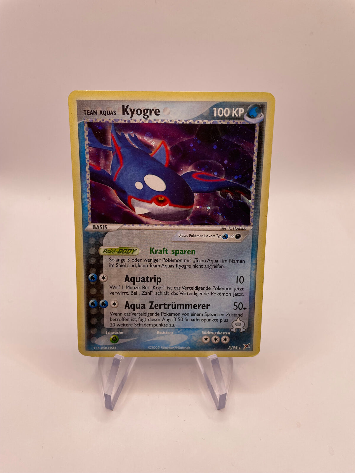Pokemon Karte Holo Kyogre 3/95 Deutsch