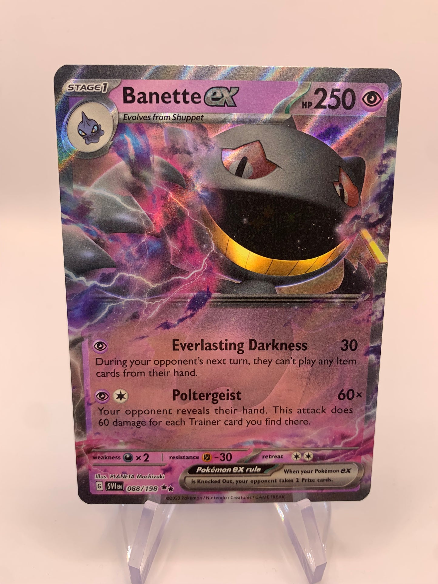 Pokemon Karte ex Banette 88/198 Englisch