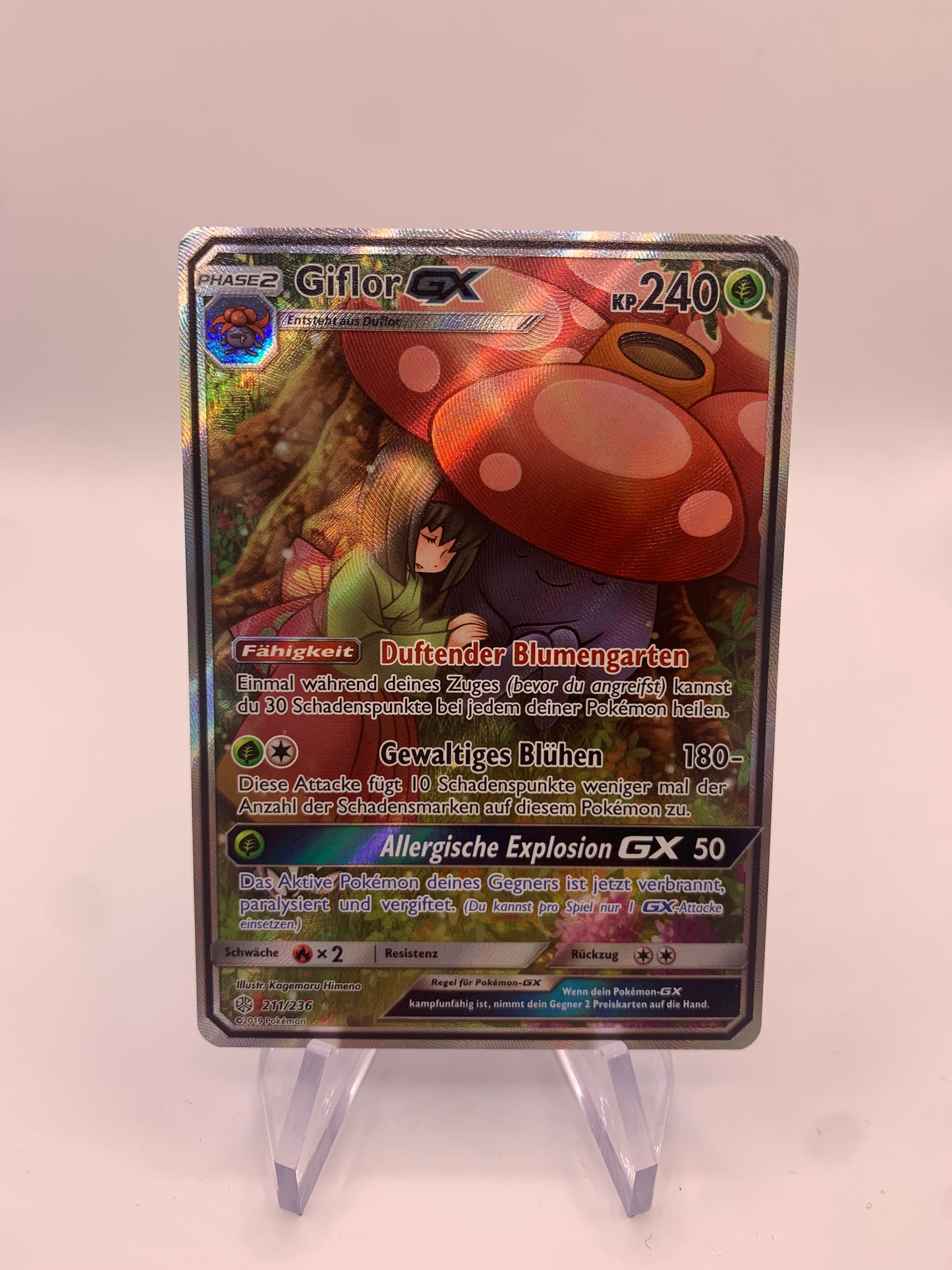 Pokemon Karte Gx Alt-Art Giflor 211/236 Deutsch