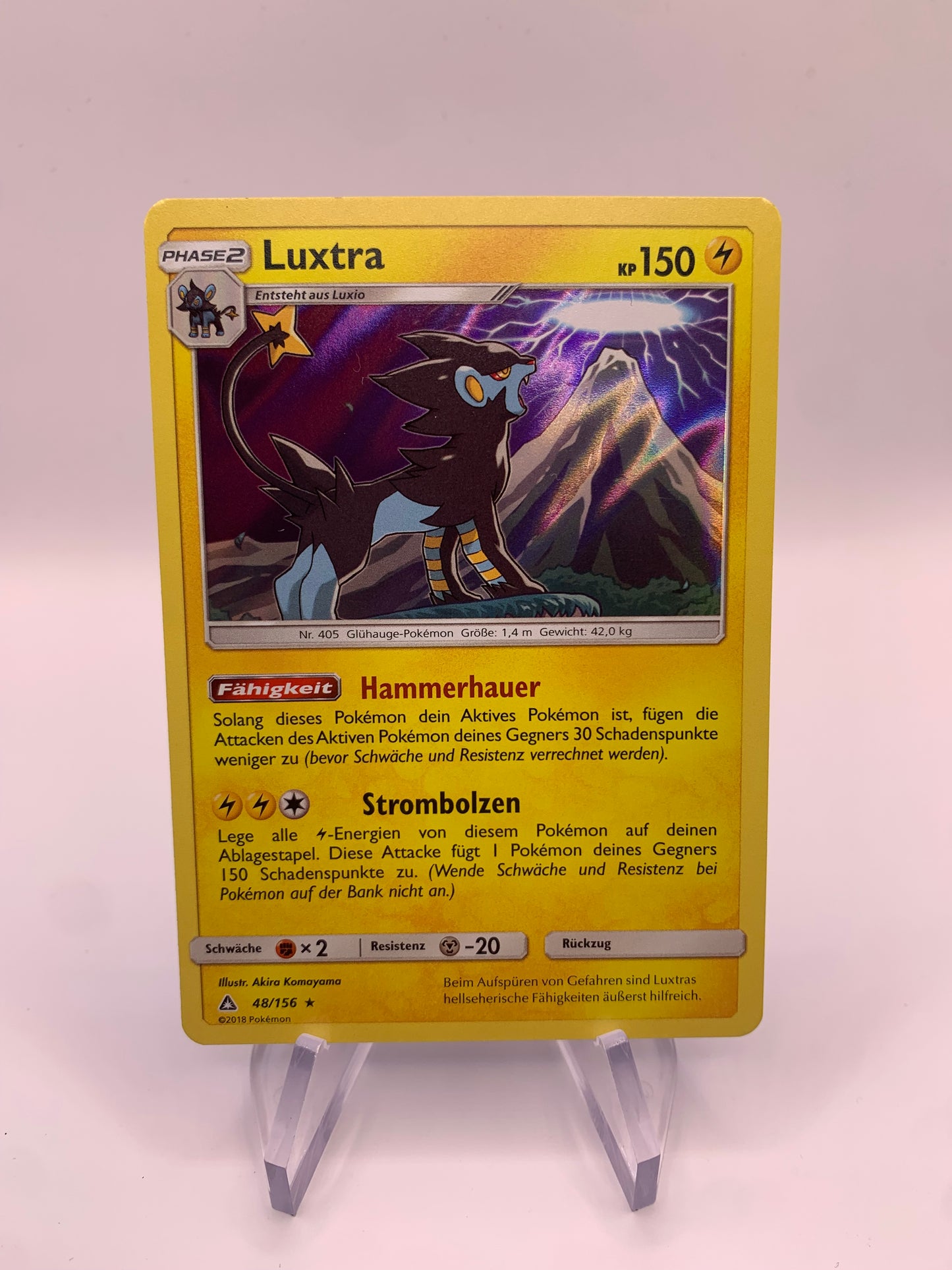 Pokemon Karte Holo Luxtra 48/156 Deutsch