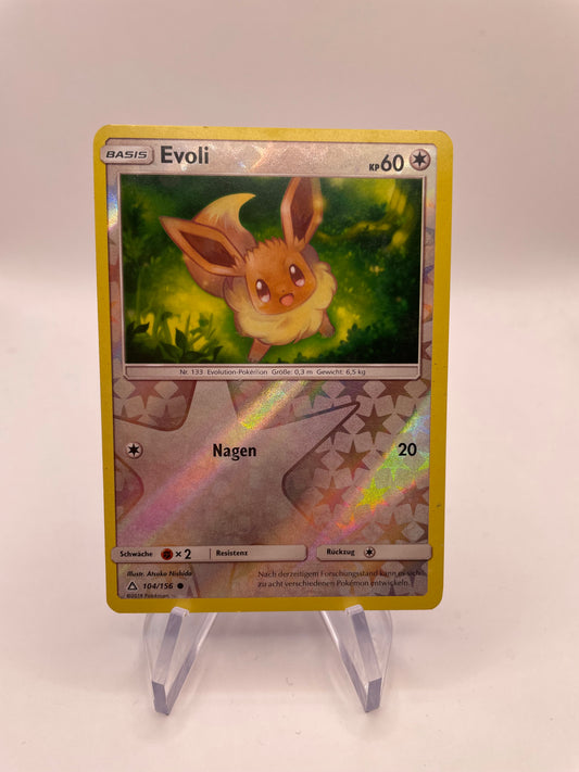 Pokemon Karte Evoli Reverse 104/156 Deutsch