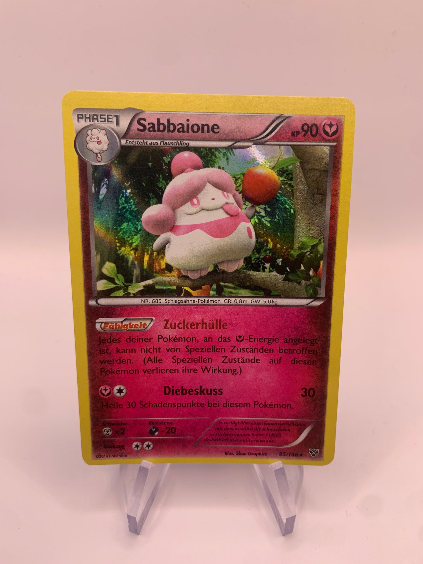 Pokemon Karte Holo Sabbaione 95/146 Deutsch