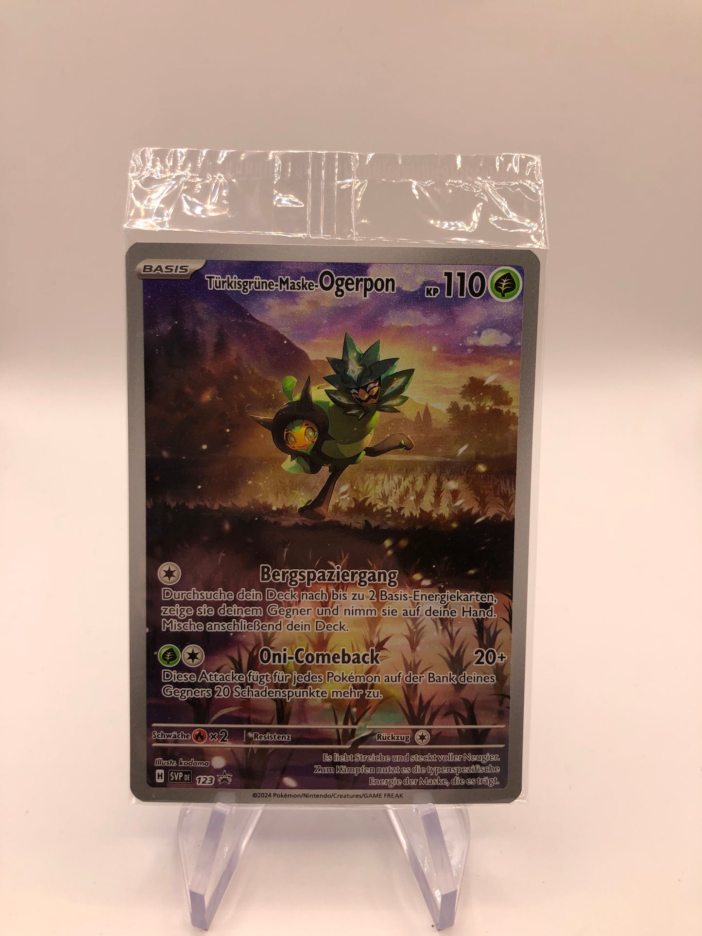 Pokemon Karte Art-Rare Promo Ogerpon 123 Deutsch