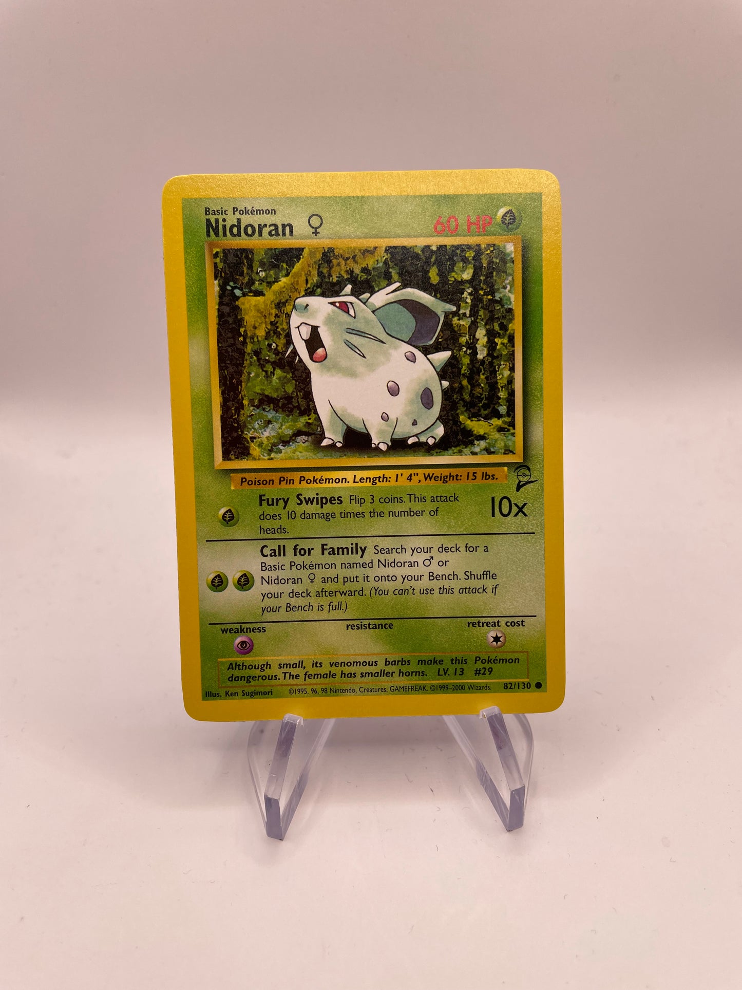 Pokemon Karte Base Set 2 Nidoran 82/130 Englisch