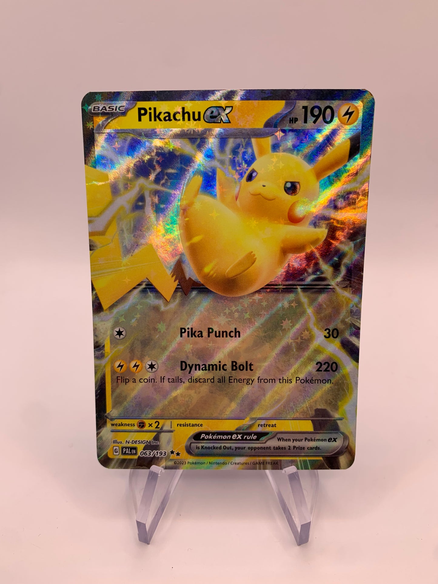 Pokemon card ex Pikachu 63/193 English