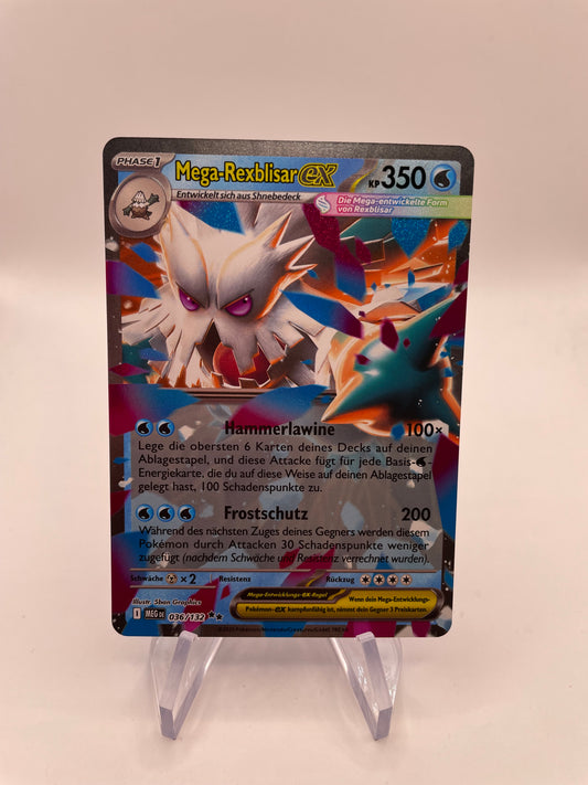 Pokemon Karte Mega-Rexblisar ex 36/132 Deutsch