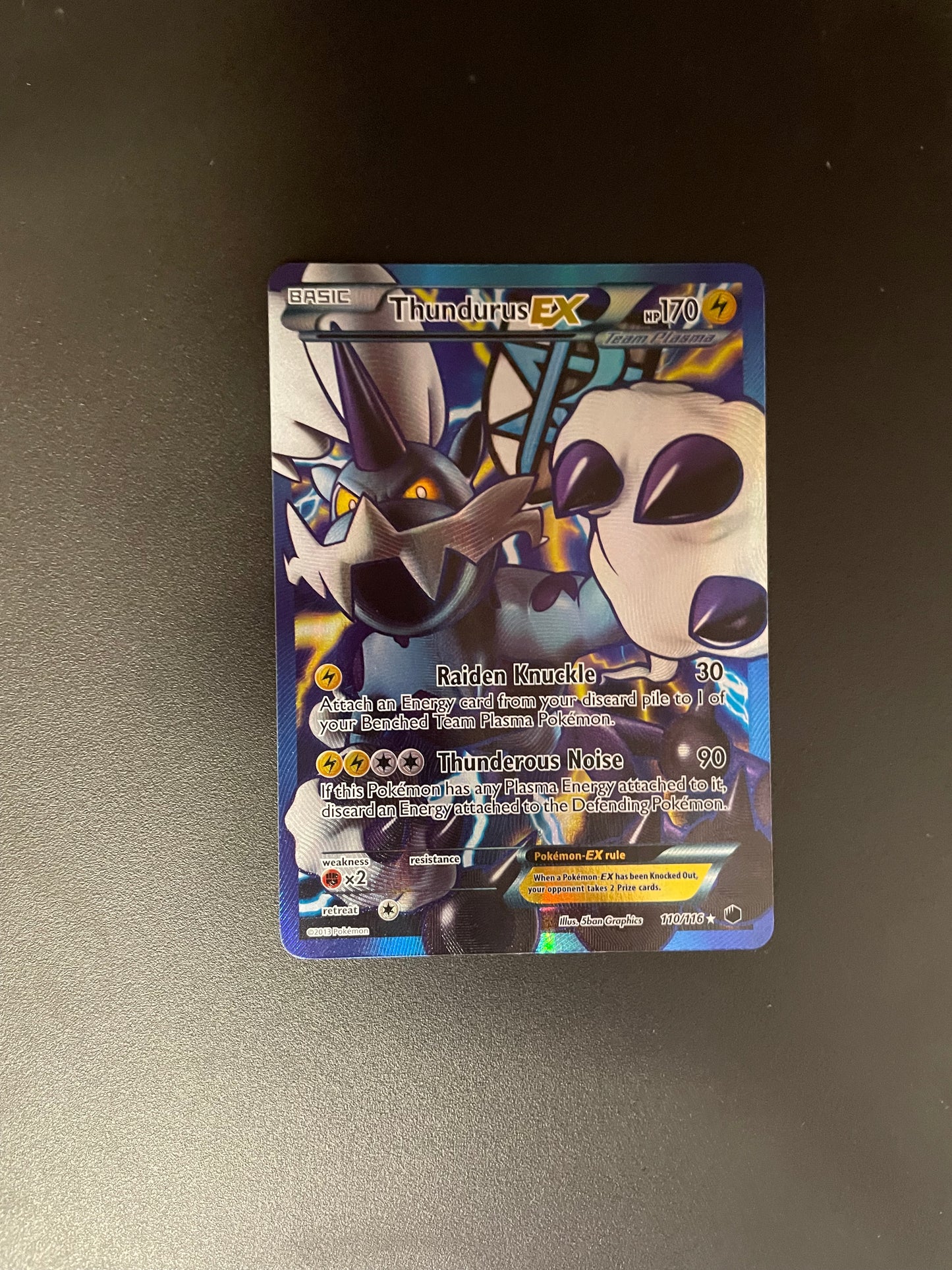 Pokemon Karte EX Fullart Voltolos 110/116 Englisch