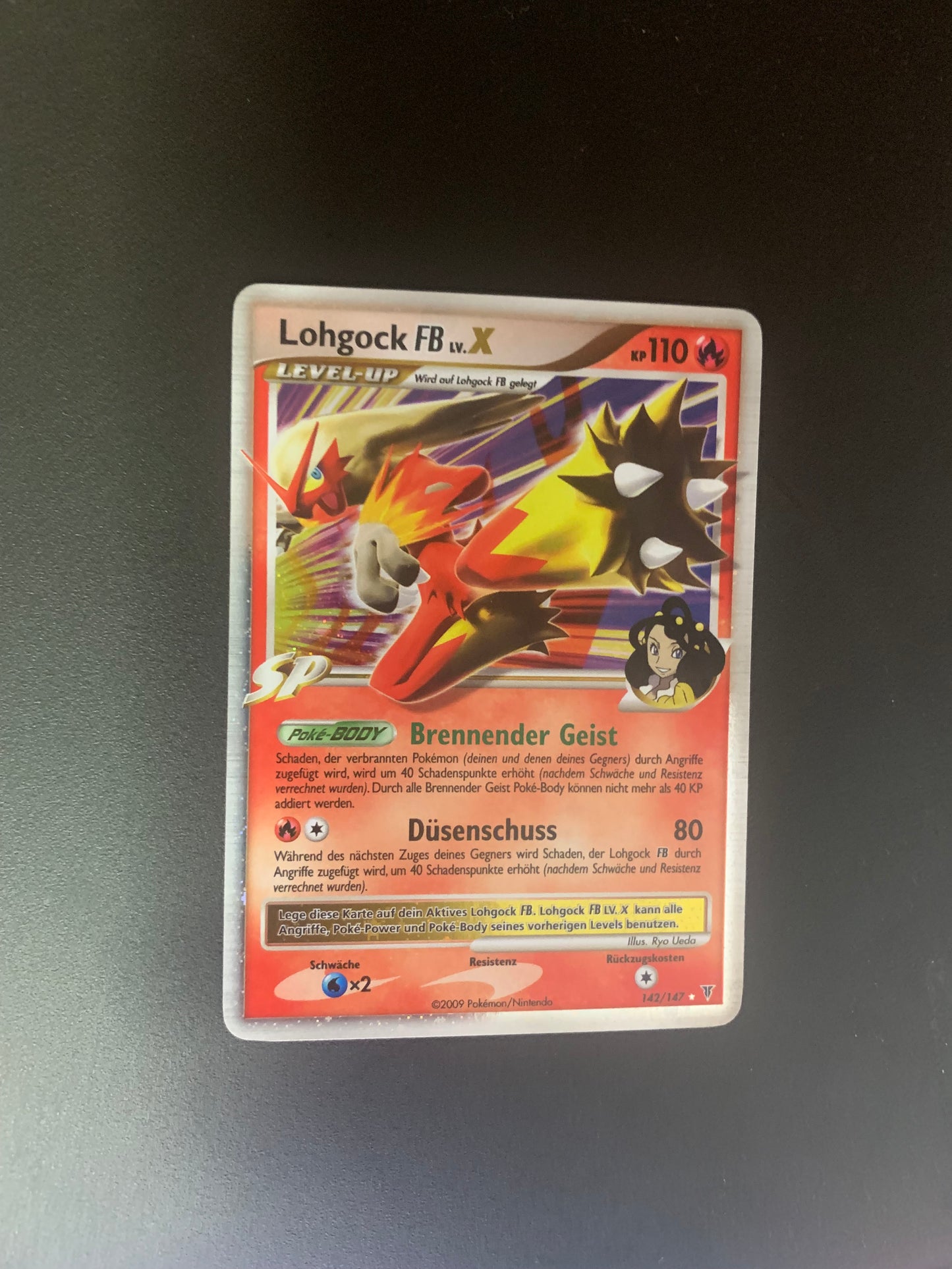 Pokemon Karte Lv.X Lohgock 142/147 Deutsch