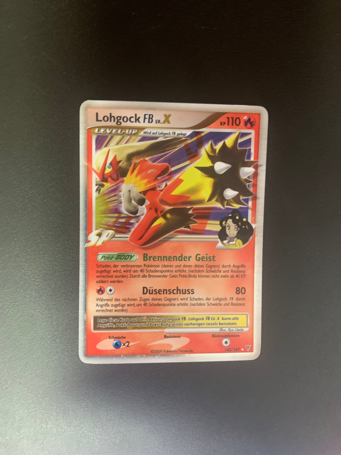 Pokemon Karte Lv.X Lohgock 142/147 Deutsch