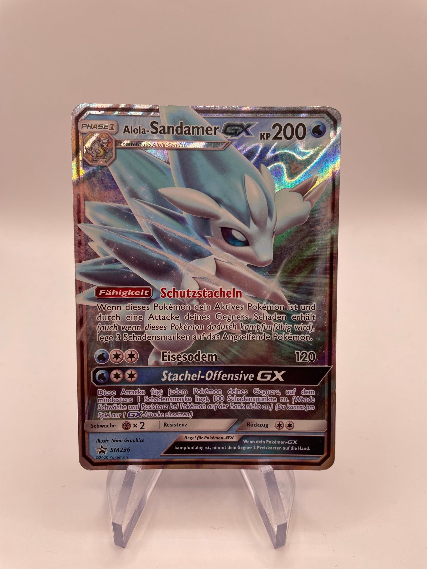 Pokemon Karte GX Promo Sandamer SM236 Deutsch