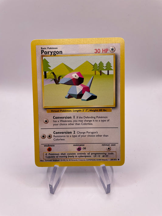 Pokemon Karte Base Set Porygon 39/102 Englisch