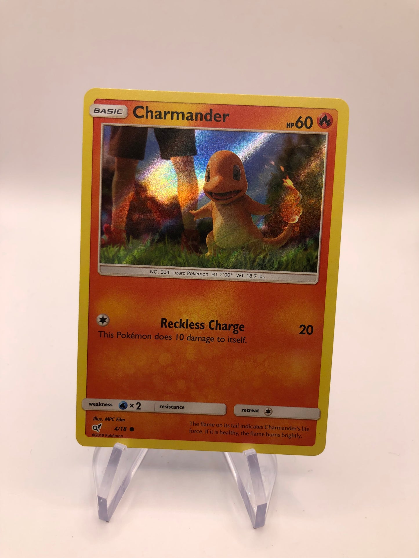 Pokemon Karte Holo Glumanda 4/18 Englisch