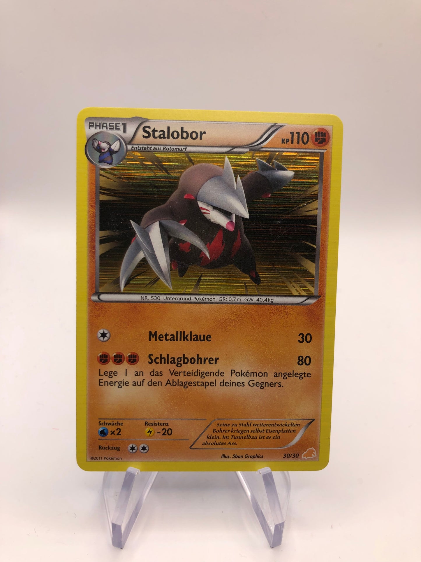 Pokemon Karte Holo Stablobor 30/30 Deutsch