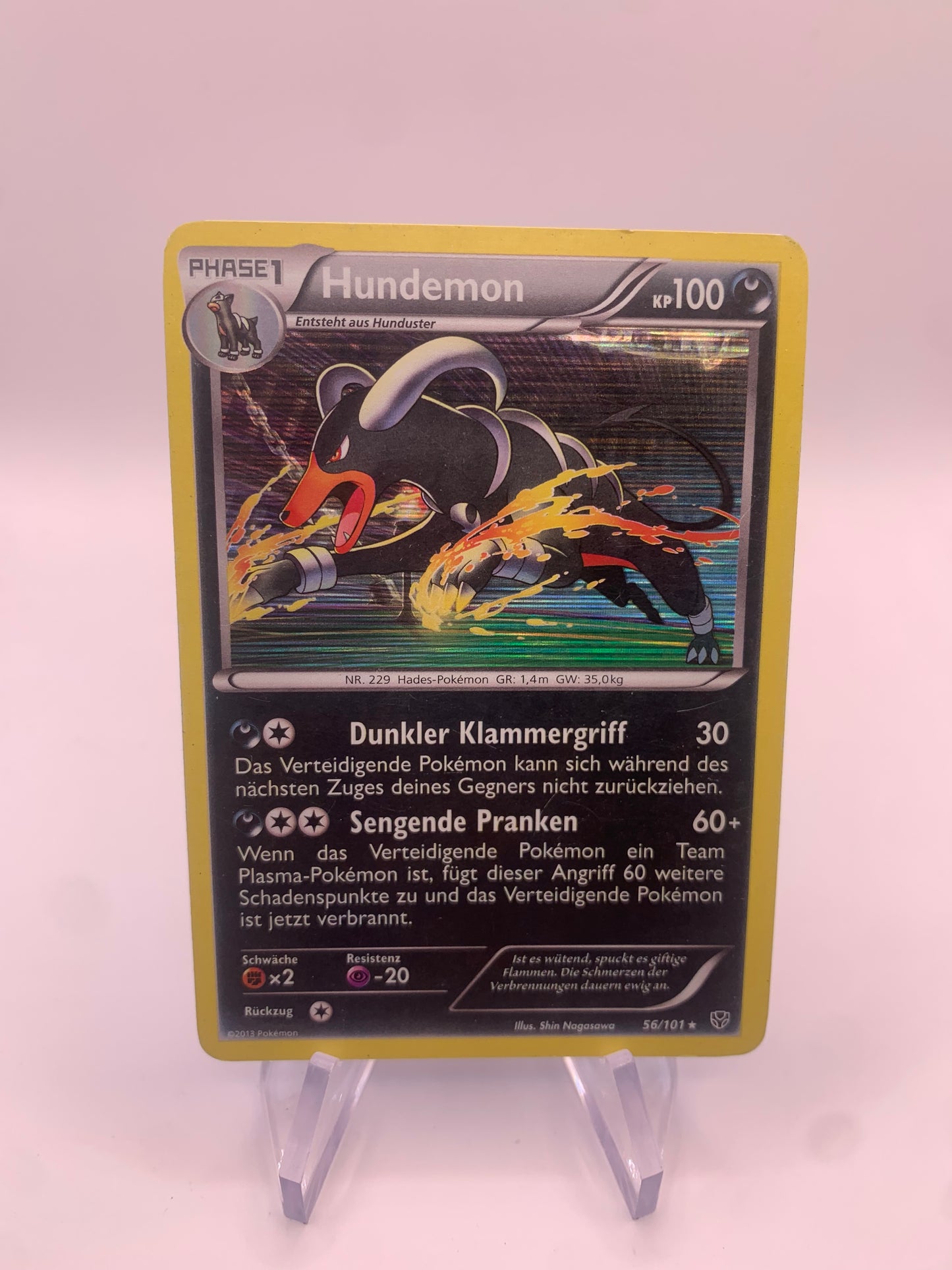 Pokemon Karte Holo Hundemon 56/101 Deutsch