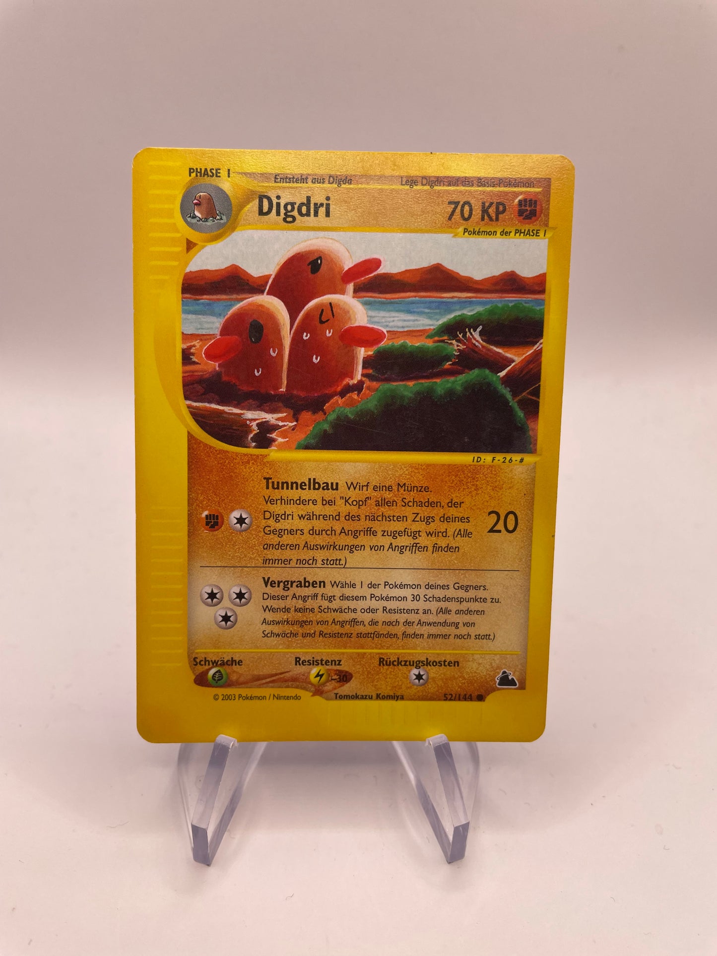 Pokemon Karte E-Series Digdri 52/144 Deutsch