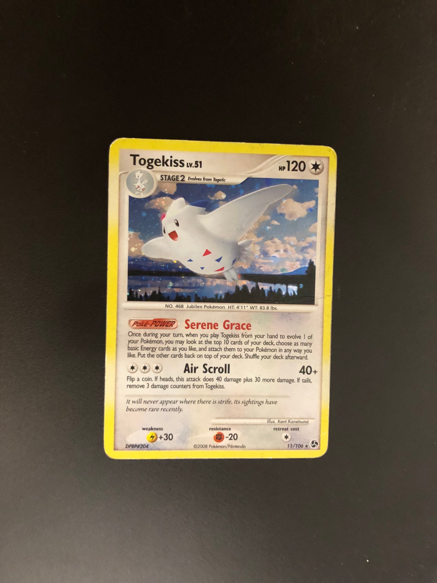 Pokemon Karte Holo Togekiss 11/106 Englisch
