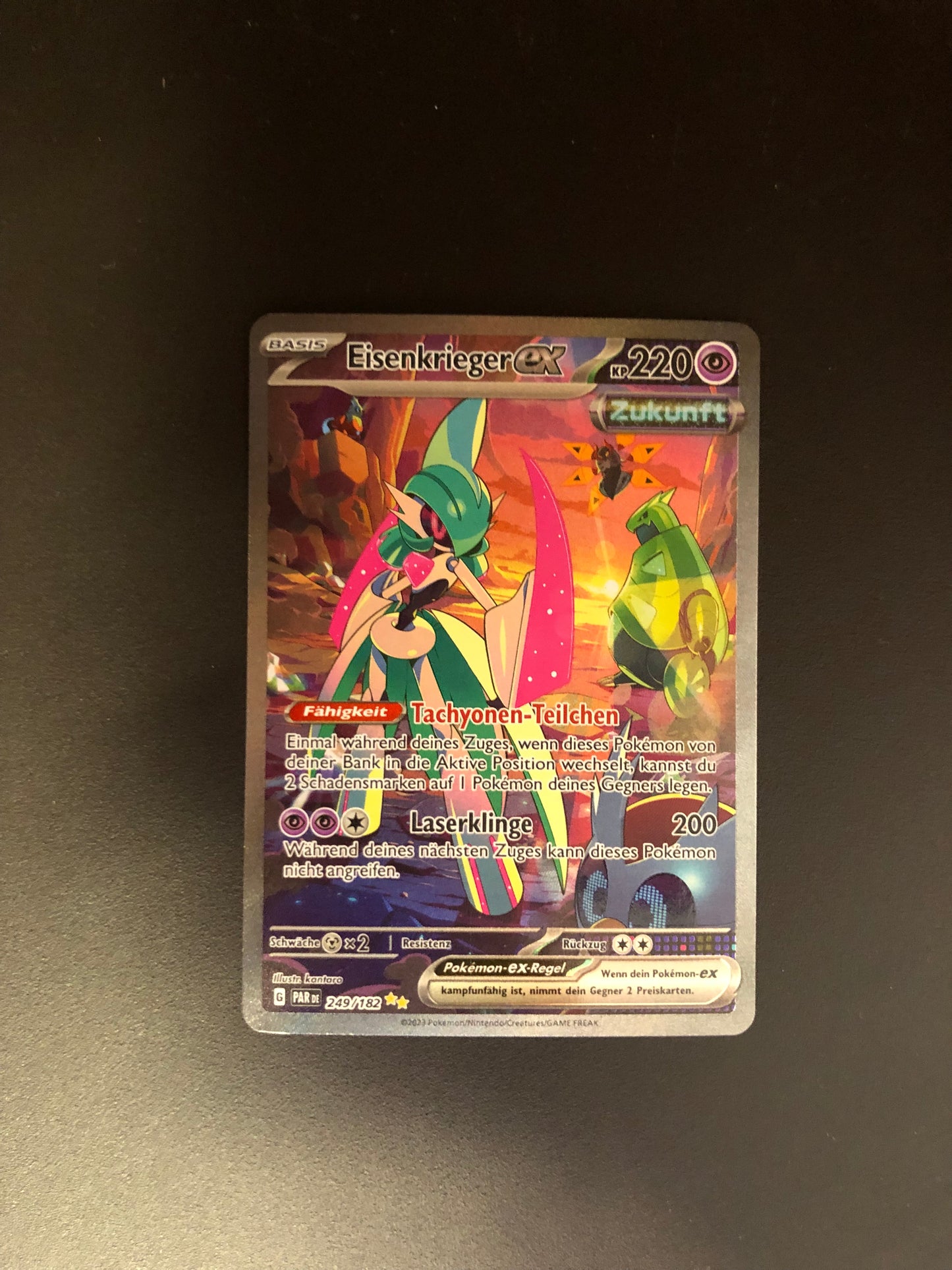 Pokemon Karte Alt-Art EX Eisenkrieger 249/182 Deutsch