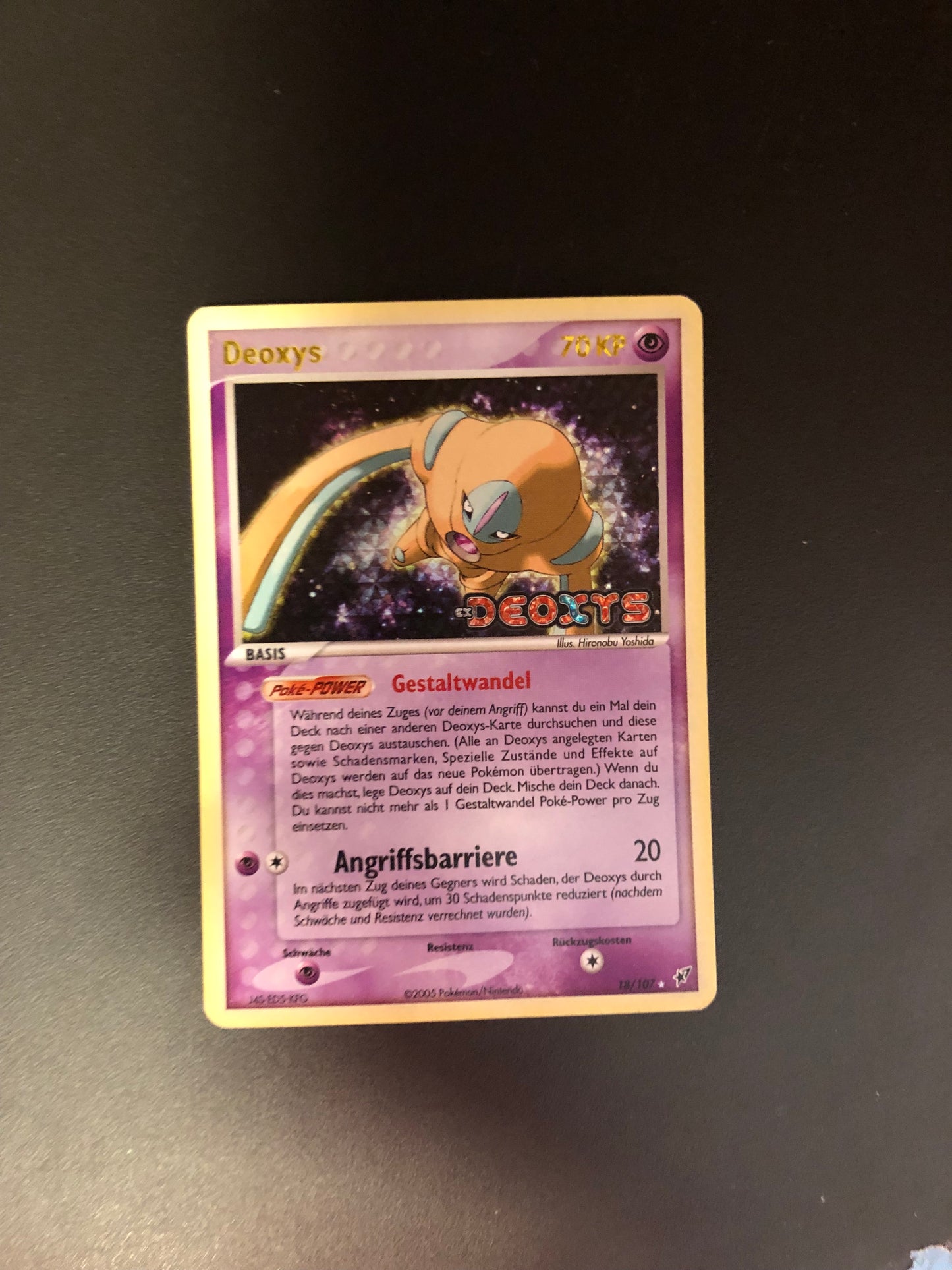Pokemon Karte Stamp Deoxys 18/107 Deutsch