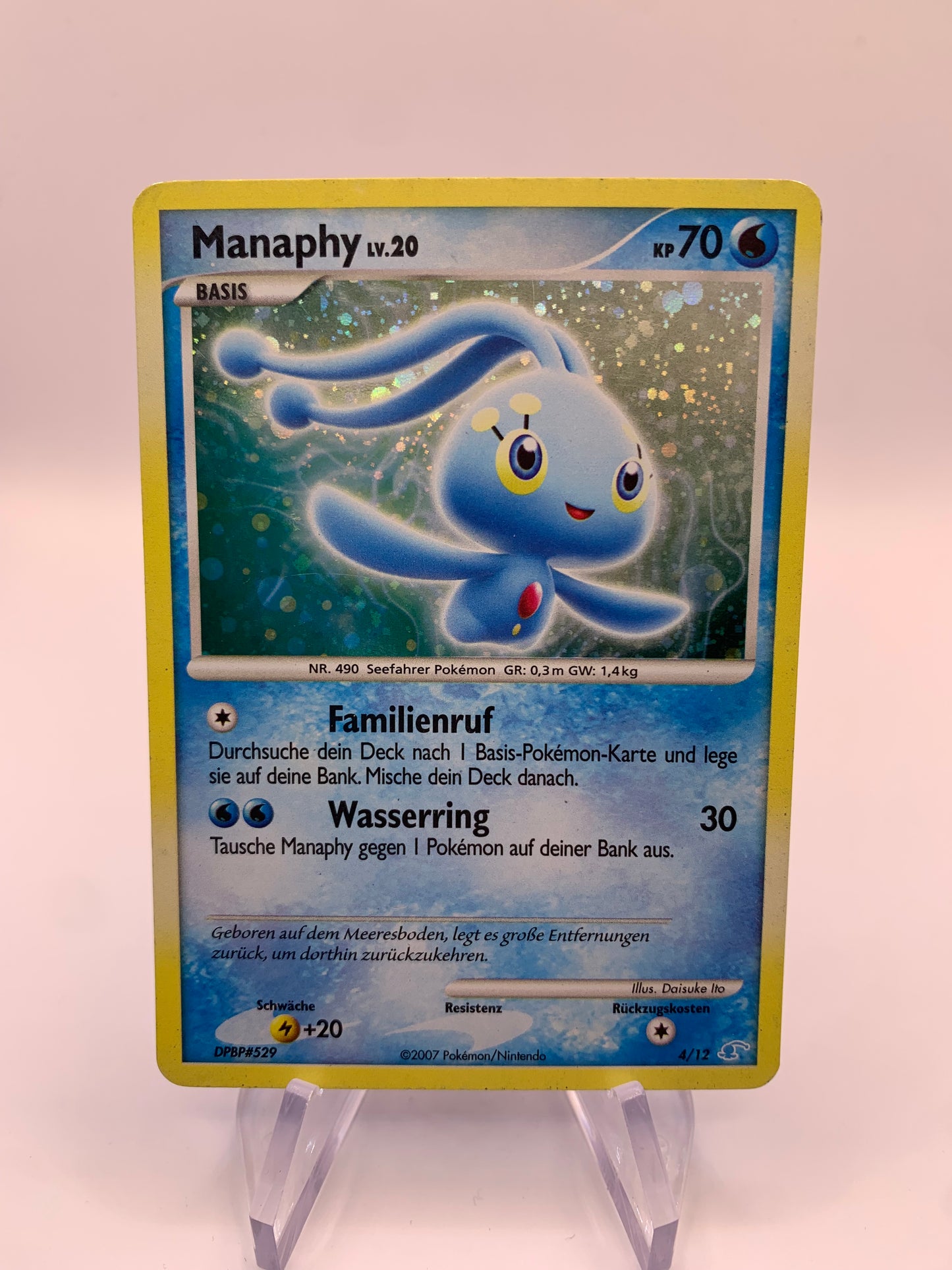 Pokemon Karte Holo Manaphy 4/12 Deutsch