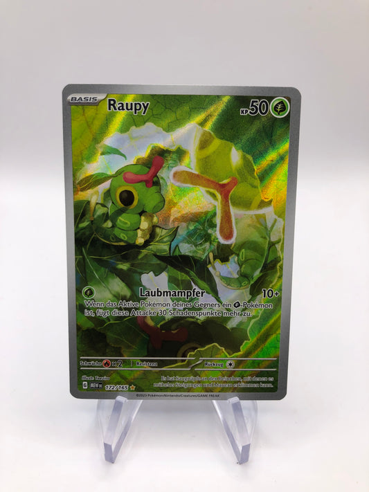 Pokemon Karte Art Rare Raupy 172/165 Deutsch