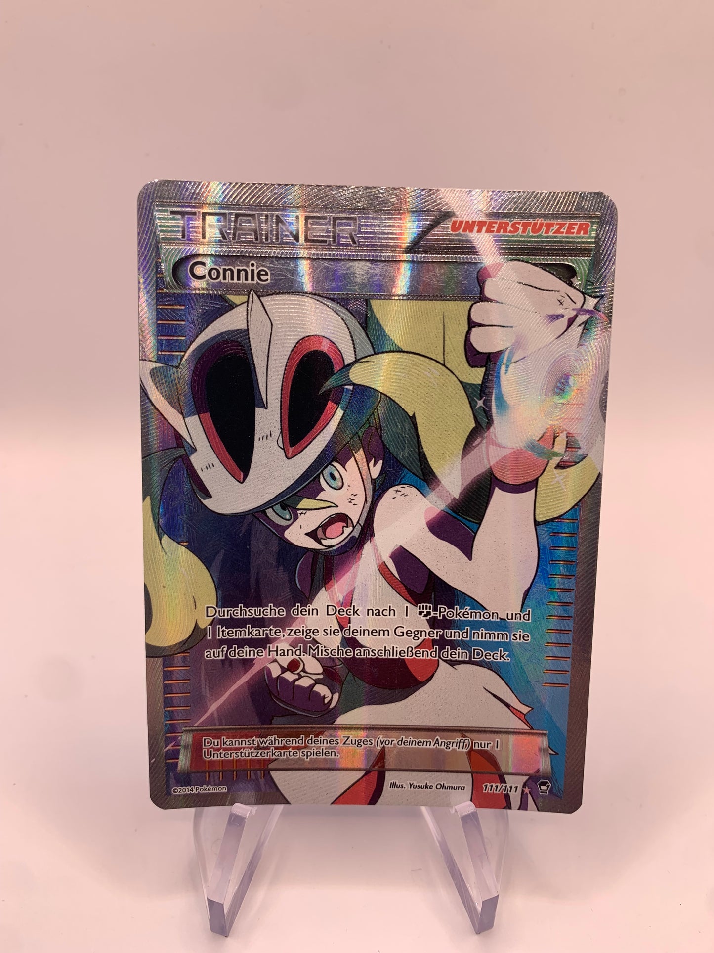 Pokemon Karte Trainer Fullart Connie 111/111 Deutsch