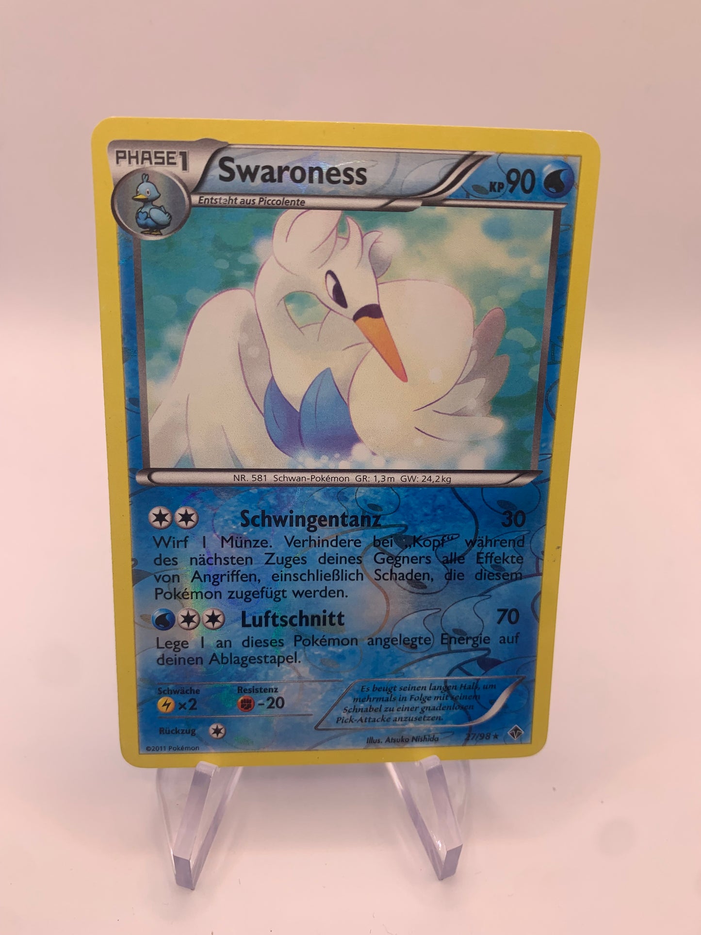 Pokemon Karte Revers Swaroness 27/98 Deutsch