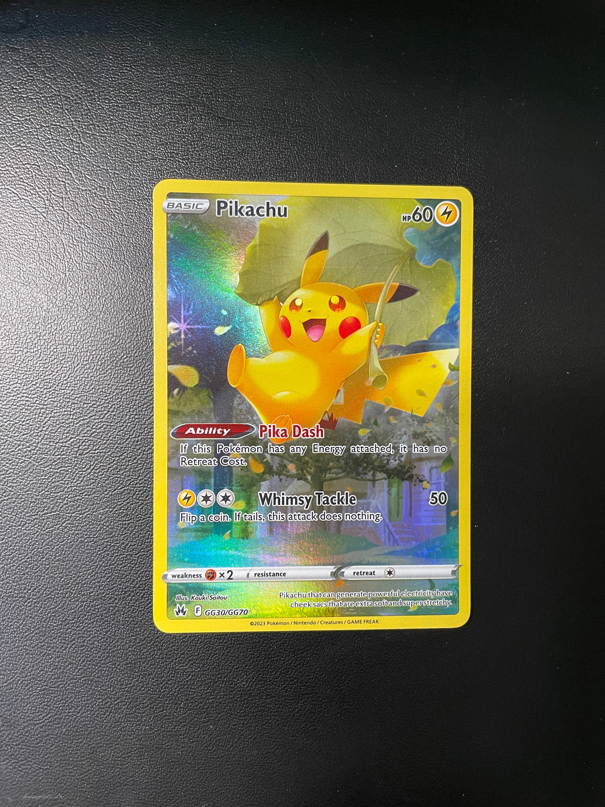 Pokemon Karte Art Rare Pikachu GG30/GG70 Englisch