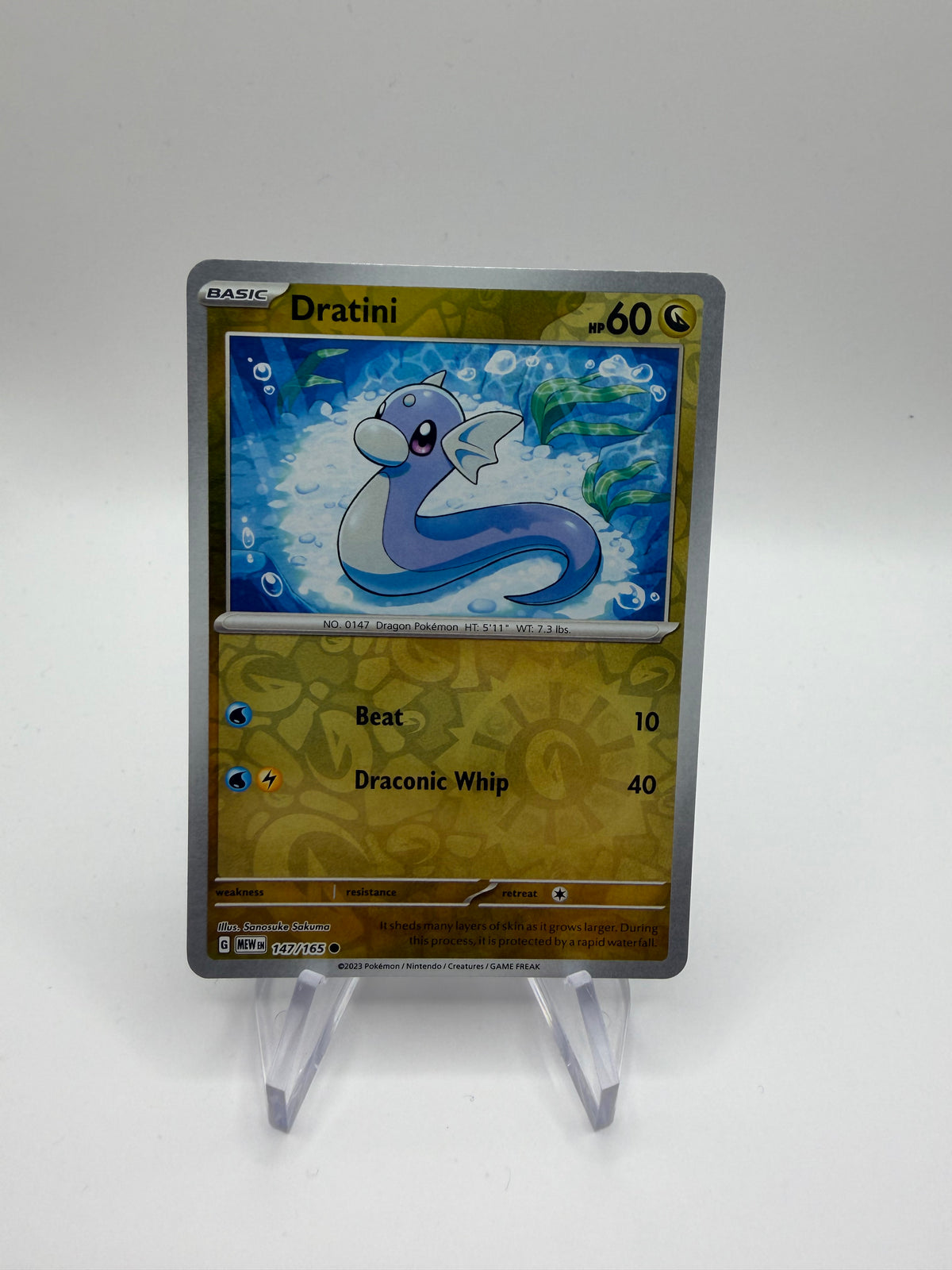 Pokemon Karte Reverse 151 Dratini 147/165 Englisch