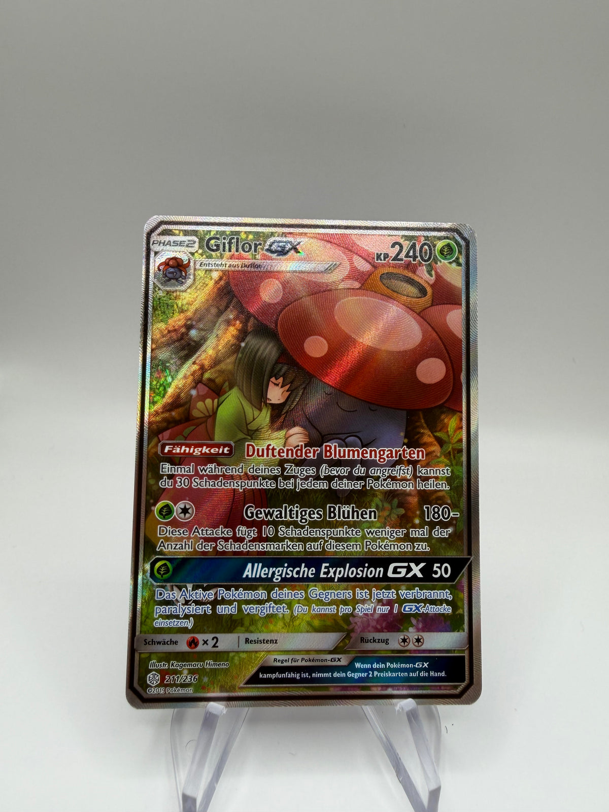 Pokemon Karte GX Alt-Art Giflor 211/236 Deutsch
