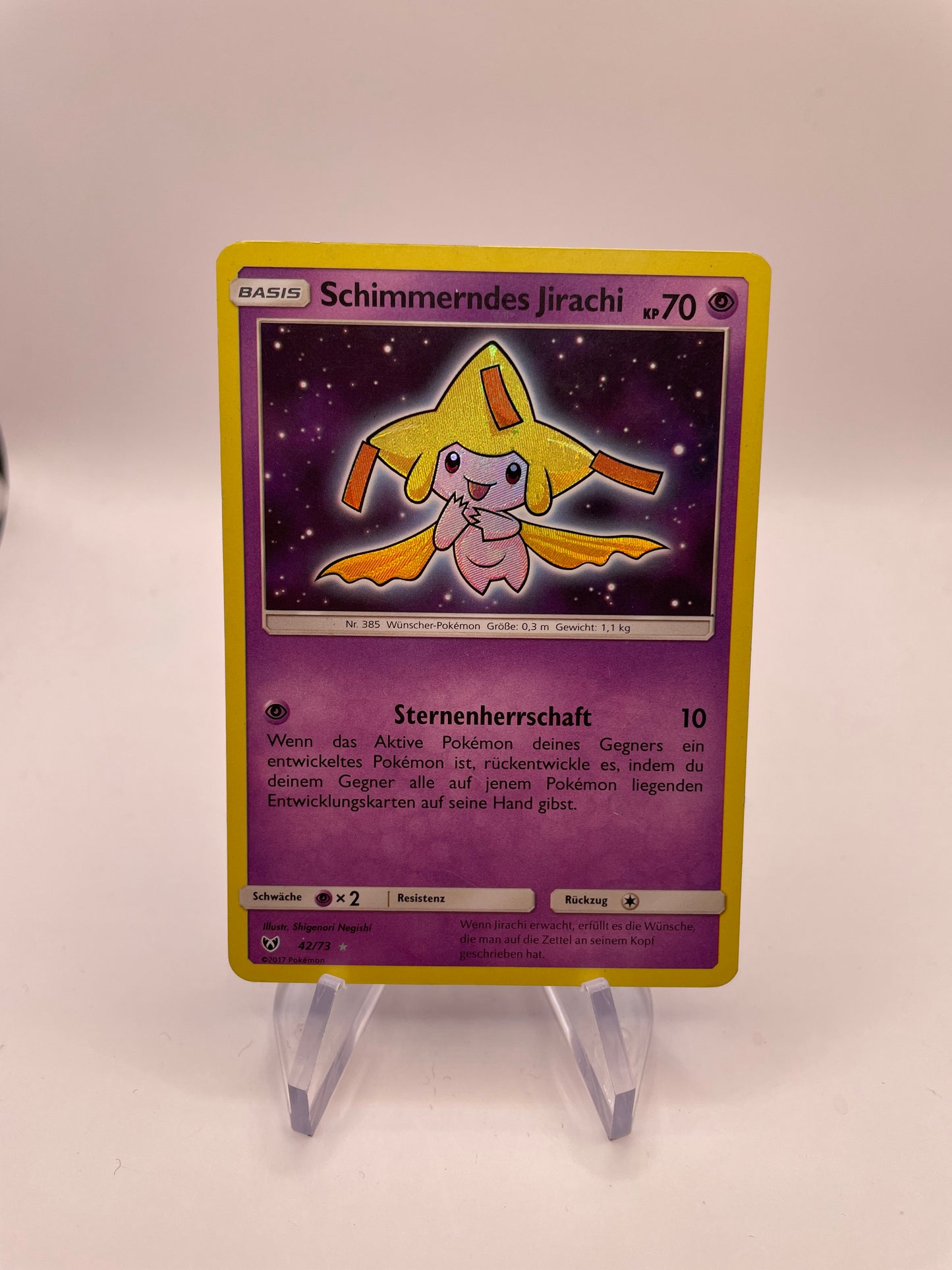 Pokémon Karte schimmerndes Jirachi 42/73 Deutsch