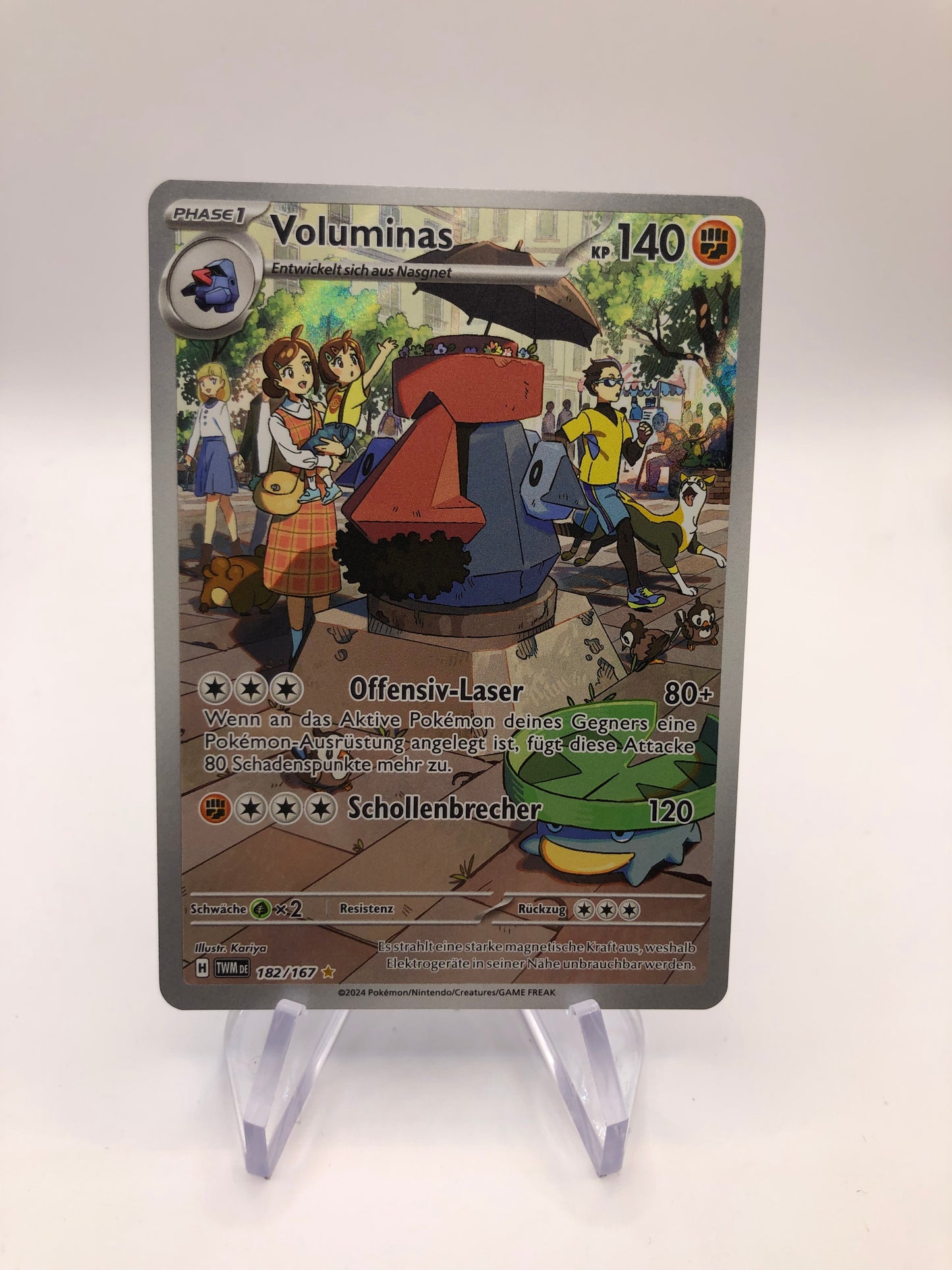 Pokemon Karte Art-Rare Voluminas 182/167 Deutsch