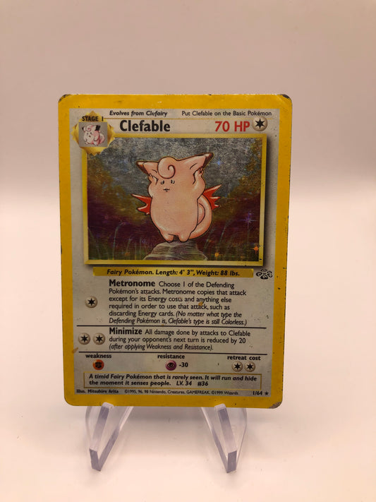 Pokemon Karte Holo Clefable 1/64 Englisch