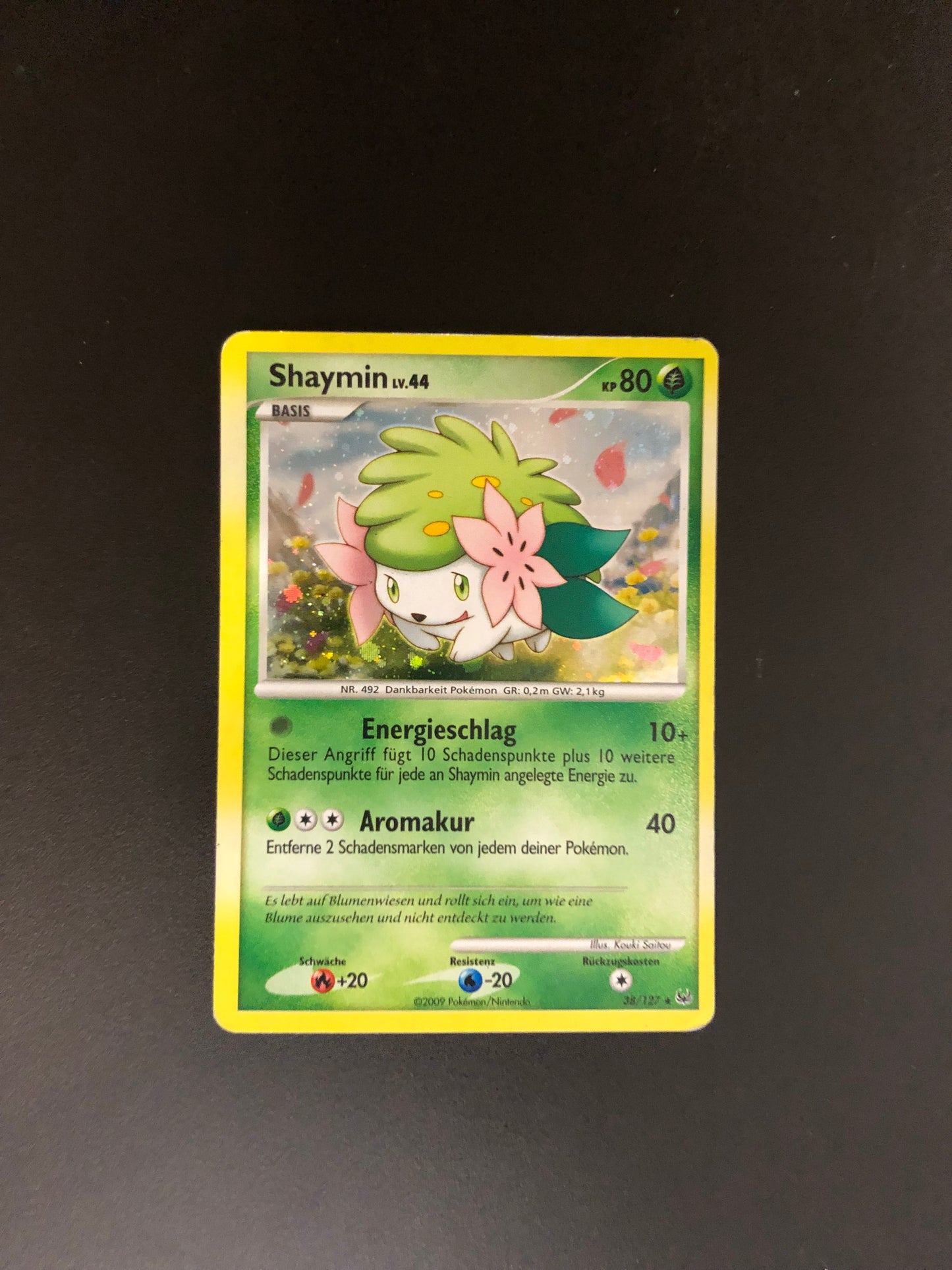 Pokemon Karte Holo Shaymin 38/127 Deutsch