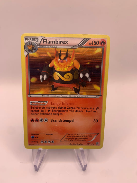 Pokemon Karte Holo Flambirex 20/114 Deutsch