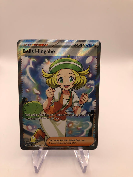 Pokemon Karte Trainer Bells Hingabe 197/162 Deutsch