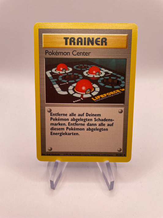 Pokemon Karte Base Set Trainer Pokémon Center 85/102 Deutsch