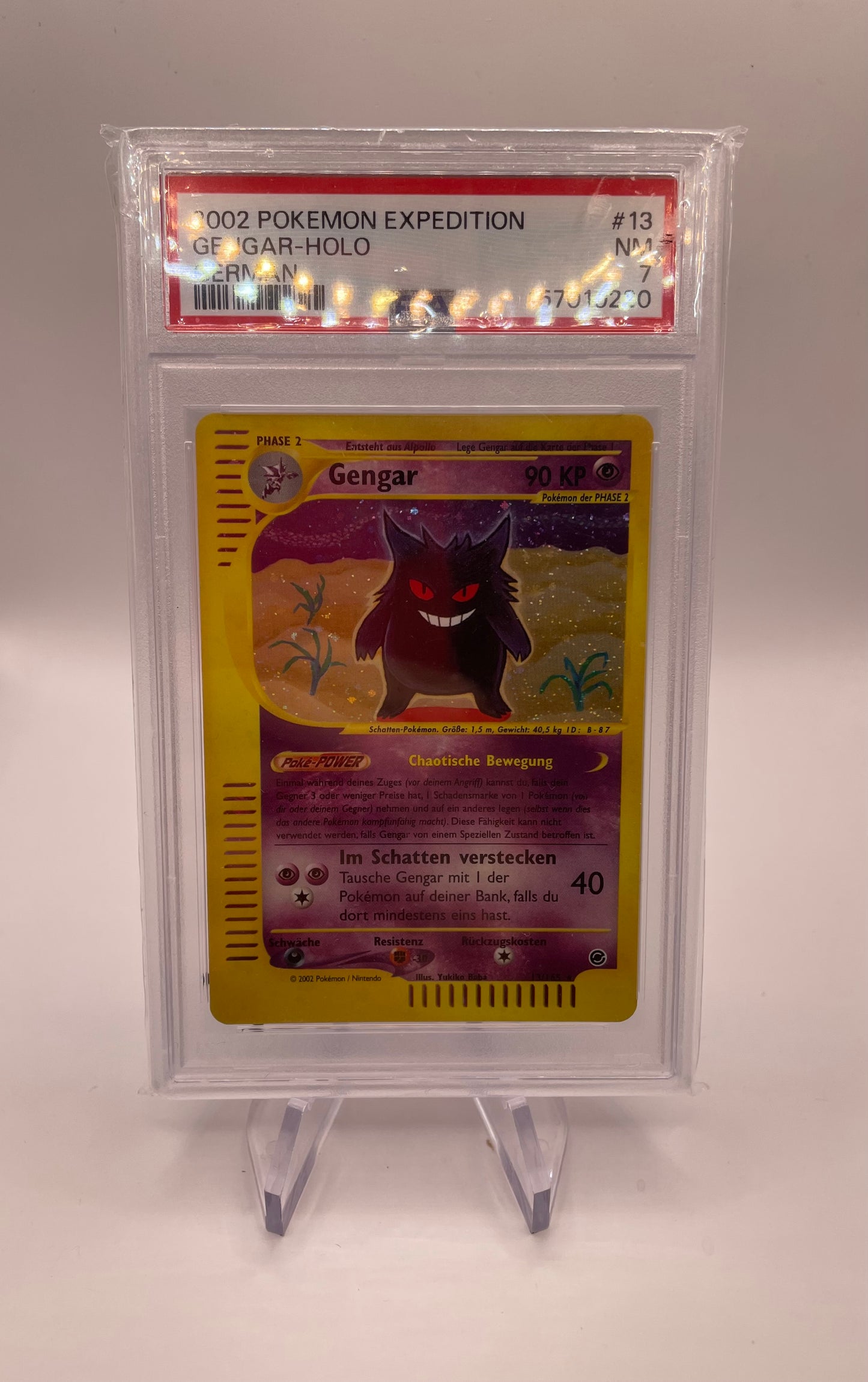 Pokemon Karte E-Series PSA 7 Holo Gengar 13/165 Deutsch