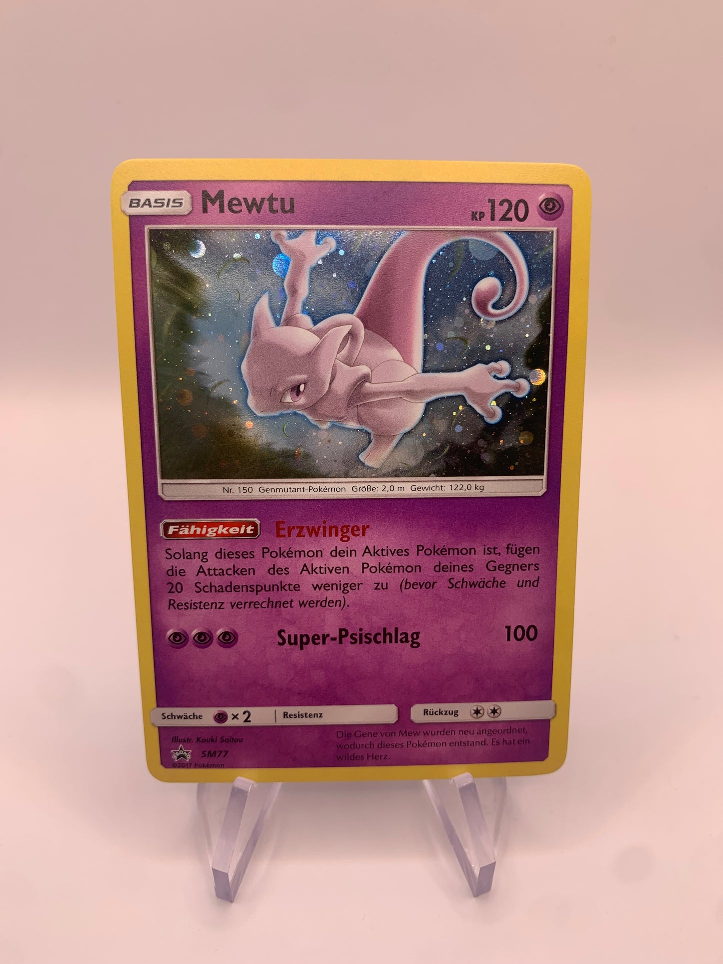 Pokemon Karte Holo Promo Mewtu SM77 Deutsch