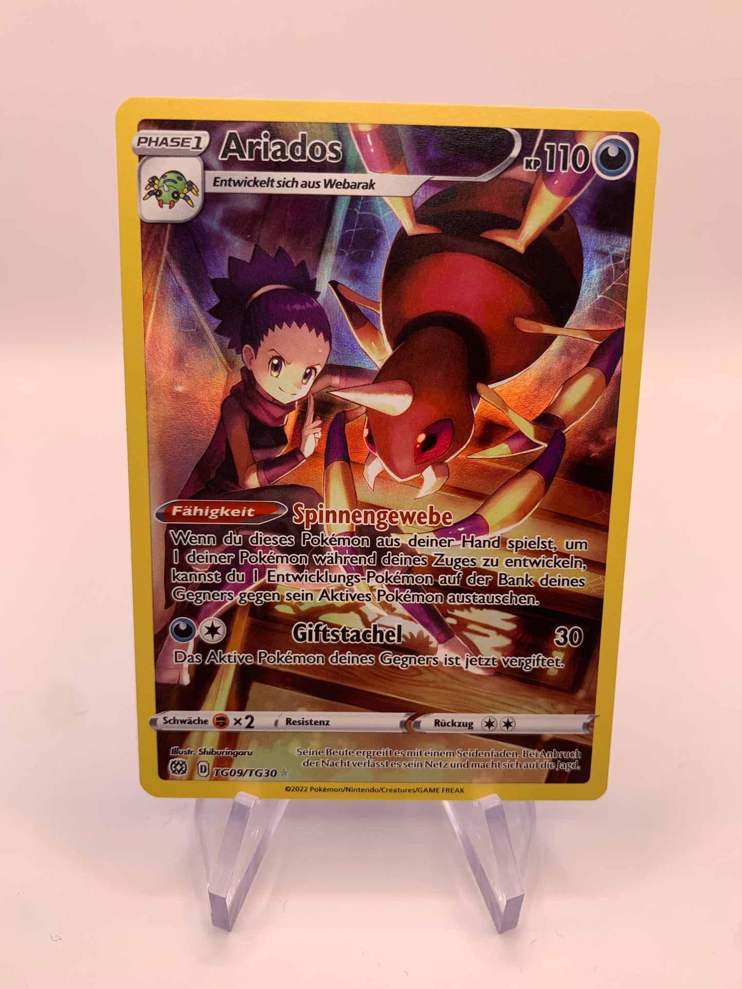 Pokemon Karte Art-Rare Ariados TG9/TG30 Deutsch