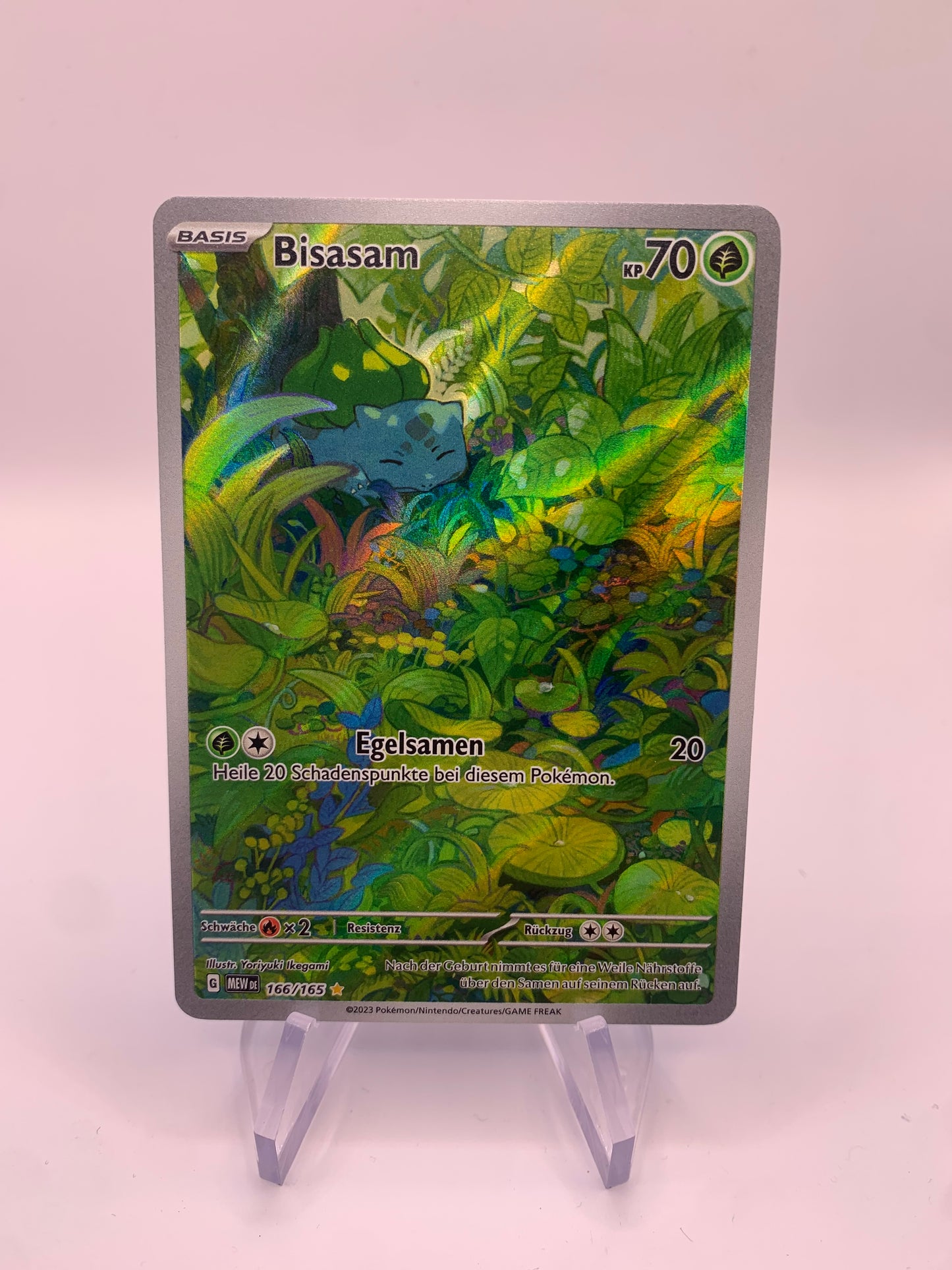 Pokemon Karte Art-Rare Bisasam 166/165 Deutsch