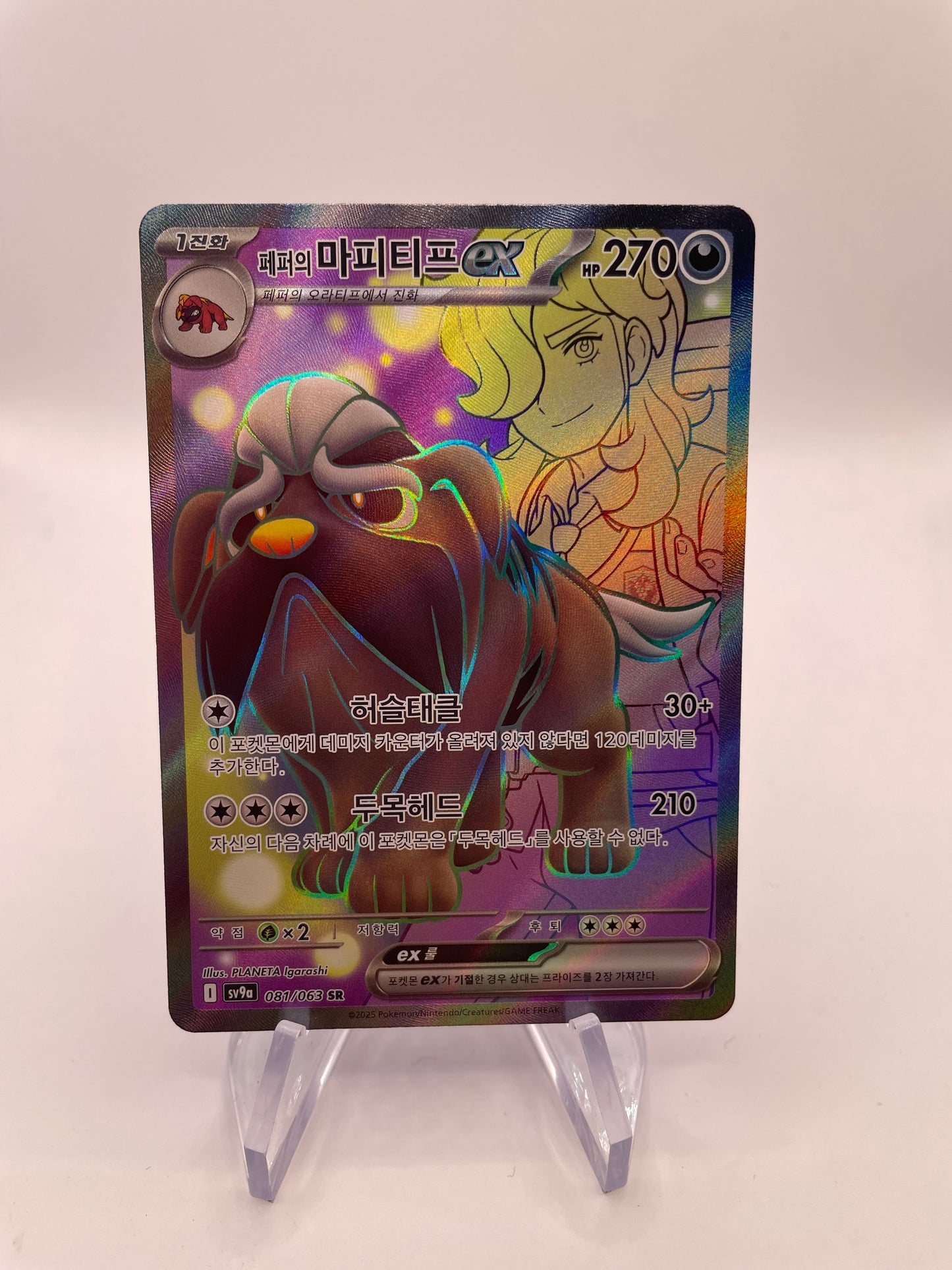 Pokemon Karte EX Fullart Peppers Mastifioso 81/63 Koreanisch