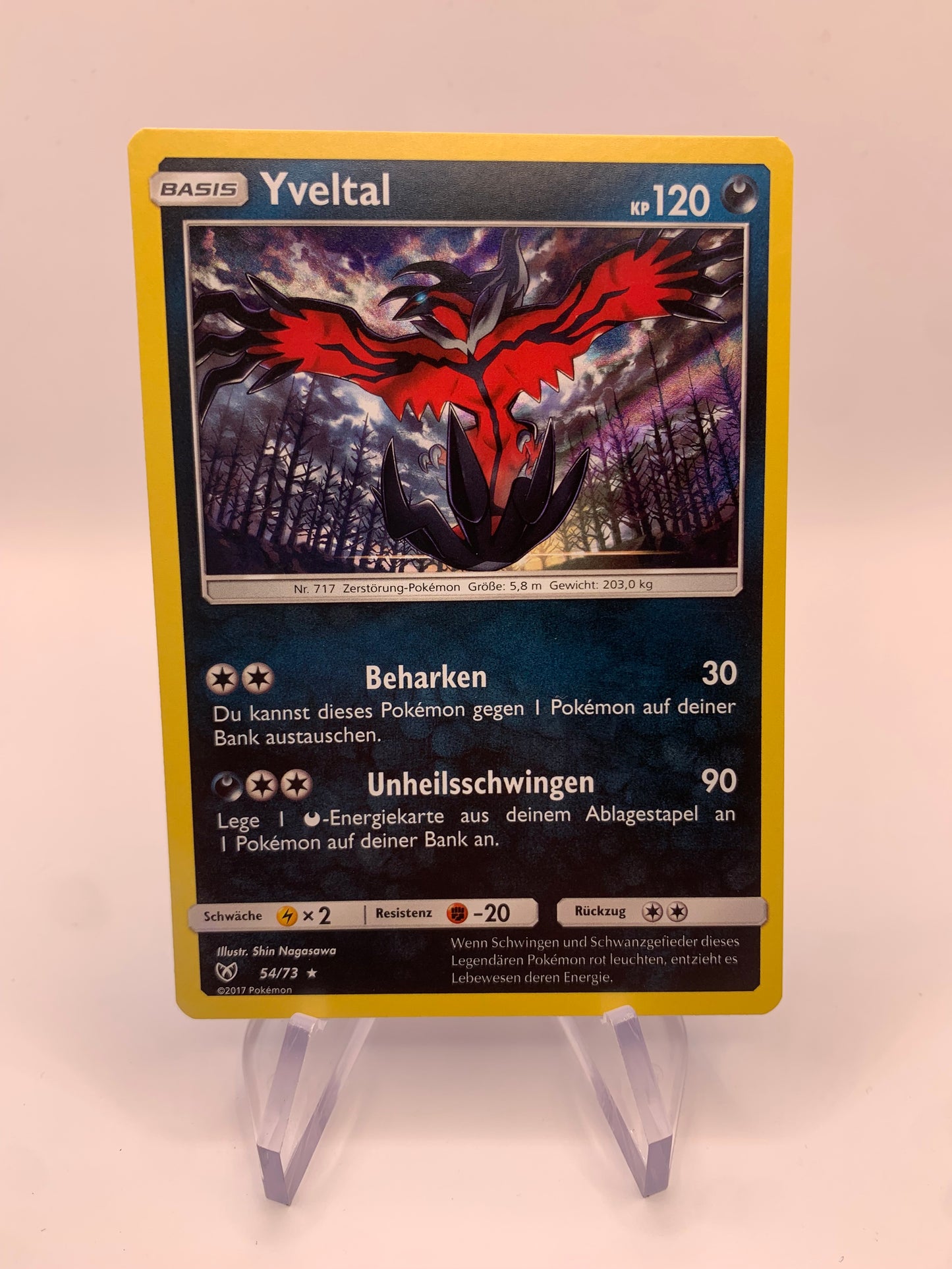 Pokemon Karte Holo Yveltal 54/73 Deutsch