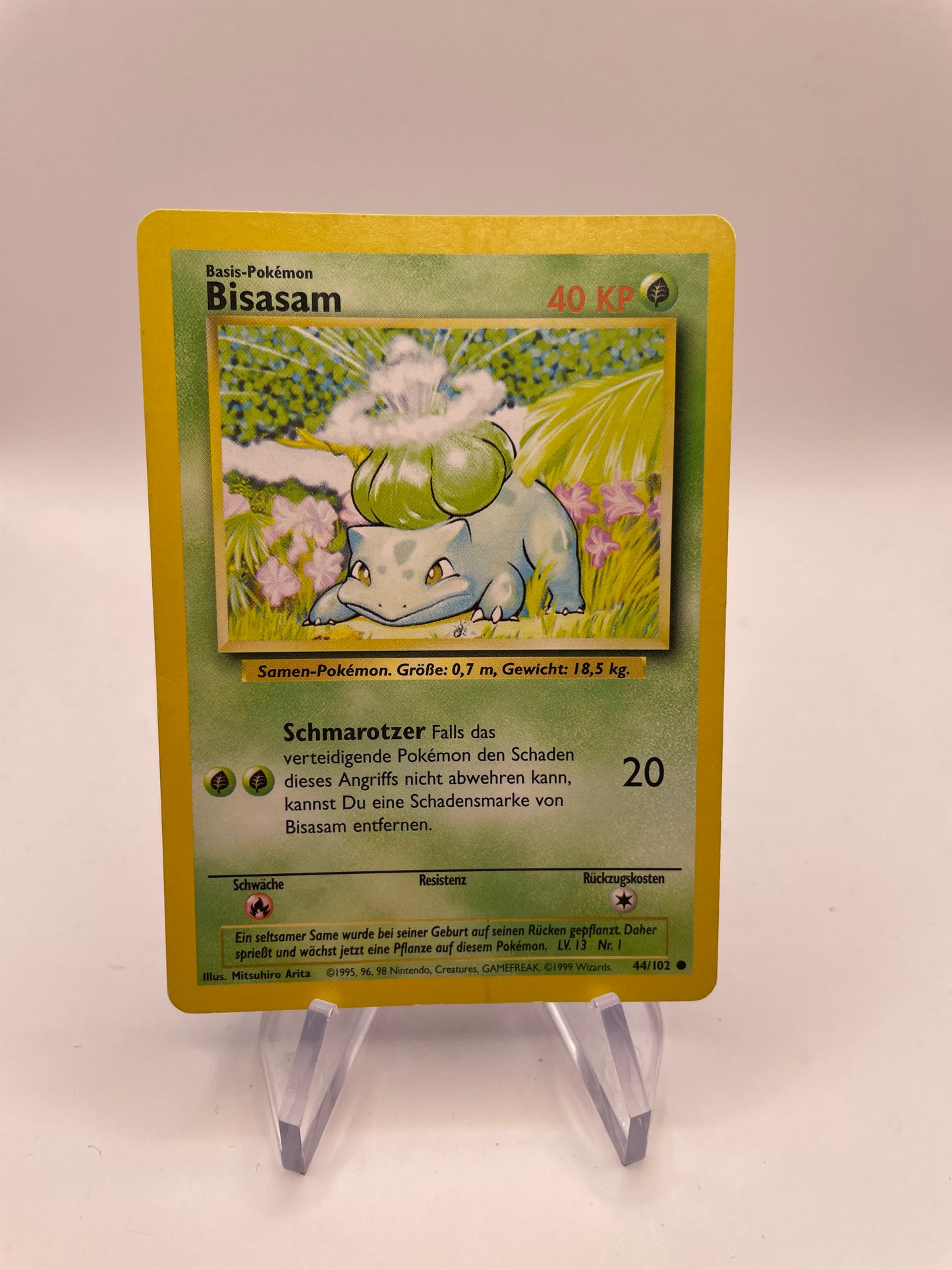 Pokemon Karte Base Set Bisasam 44/102 Deutsch