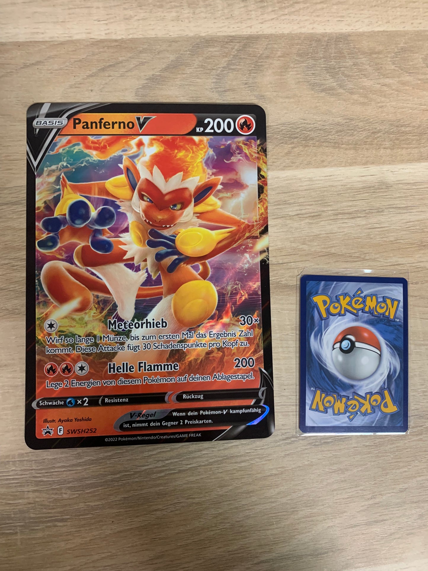 Pokemon Karte V XXL Promo Panferno  SWSH252 Deutsch