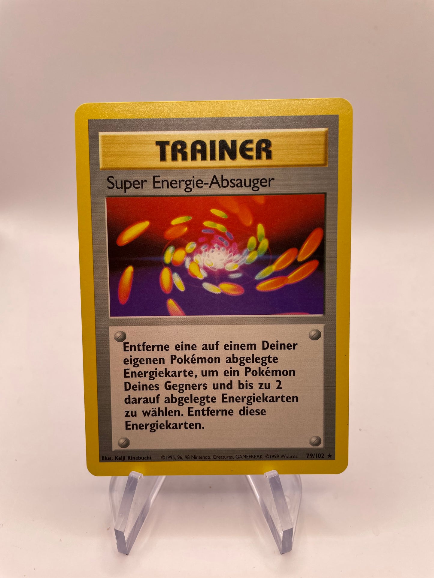 Pokemon Karte Trainer Super Energie-Absauger 79/102 Bas-Set Deutsch